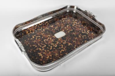 Large Vintage English Laminated Interior Barware Tray