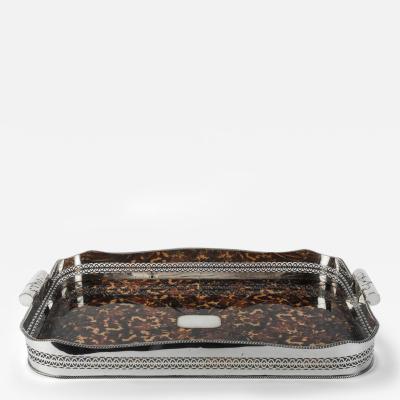 Large Vintage English Laminated Interior Barware Tray