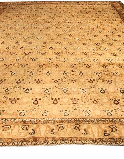 Large Vintage Indian Agra Handmade Wool Rug