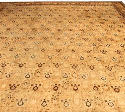 Large Vintage Indian Agra Handmade Wool Rug