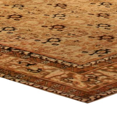 Large Vintage Indian Agra Handmade Wool Rug