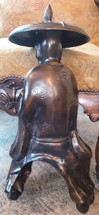 Large Vintage Japanese Bronzed Sculpture of Toba on His Mule