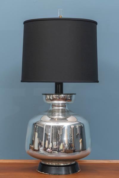 Large Vintage Mercury Glass Table Lamp