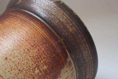 Large Vintage Studio Pottery Ombr Planter and Draining Saucer by Deanna Nichols