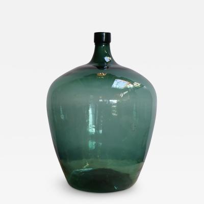 Large Vintage Teal Aqua Green French Demijohn Carboy