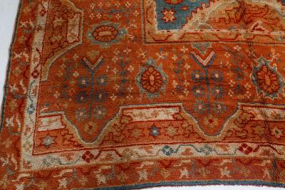 Large Vintage Turkish Oushak Handmade Wool Carpet