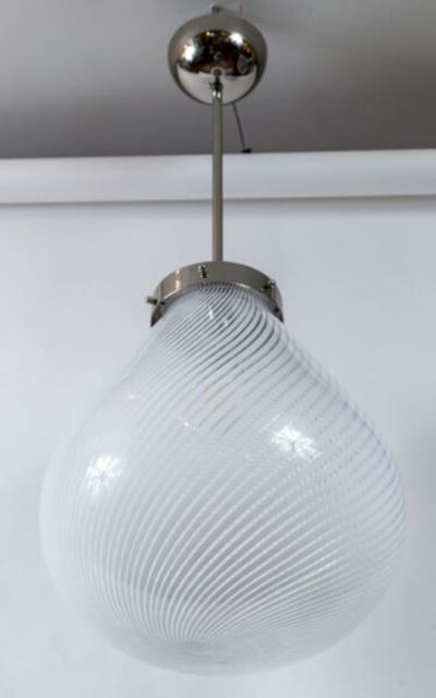 Large Vintage Venini Tier Drop Swirl Pendant