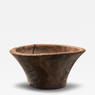 Large Wabi Sabi Wooden Bowl Indonesia Early 19th Century