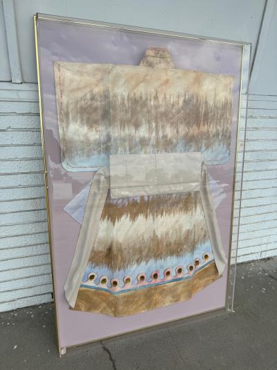 Large Wall Decoration Painting Collage by Chrishawn under Plexiglass