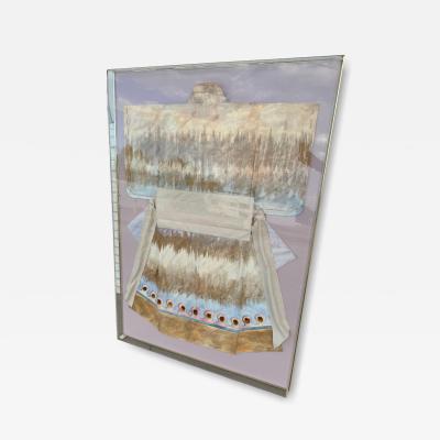 Large Wall Decoration Painting Collage by Chrishawn under Plexiglass