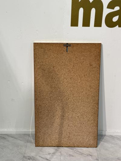 Large Wall Mirror with Beaded Gilt Frame Italy 1950s