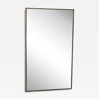 Large Wall Mirror with Beaded Gilt Frame Italy 1950s
