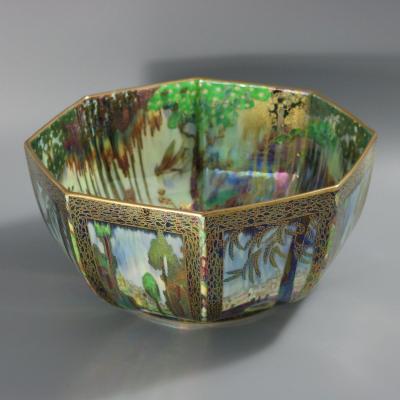Large Wedgwood Fairyland Lustre Octagonal Dana Bowl
