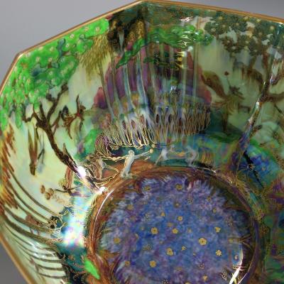 Large Wedgwood Fairyland Lustre Octagonal Dana Bowl