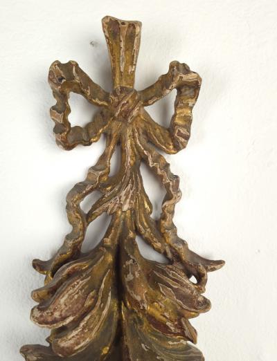 Large Well Carved Pair of Italian Giltwood Appliqu s circa 1880