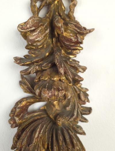 Large Well Carved Pair of Italian Giltwood Appliqu s circa 1880