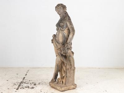 Large Winter Goddess of the Four Seasons Garden Figure Italy Late 20th C