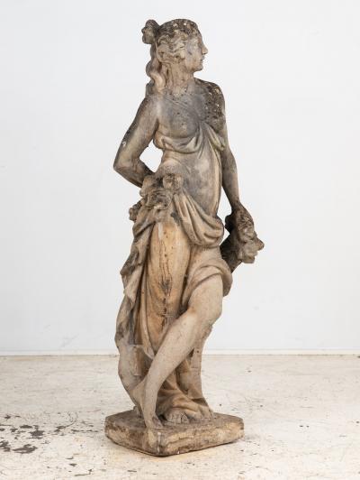 Large Winter Goddess of the Four Seasons Garden Figure Italy Late 20th C