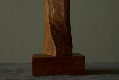 Large Woman and Child Sculpture in Hand Carved Wood Europe Mid 20th Century