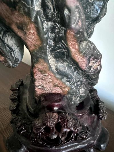 Large and Fine Chinese Scholar Rock Lingbi Stone on Display Stand