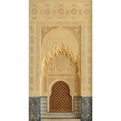 Large antique framed plaster relief model of Alhambra
