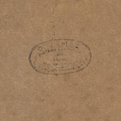 Large antique framed plaster relief model of Alhambra