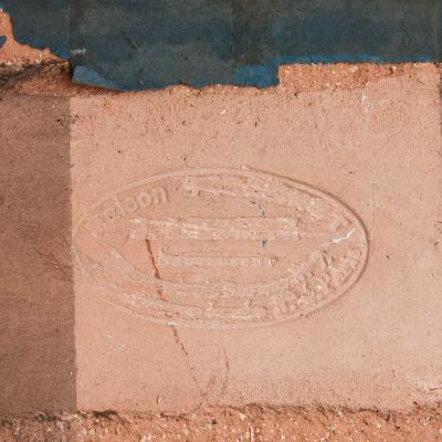 Large antique painted ceramic equestrian plaque