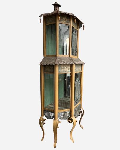 Large birdcage in Japanese style France circa 1900