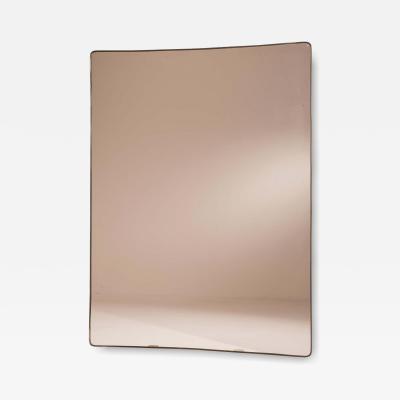 Large brass framed mirror Italy 1950s