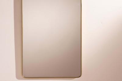 Large brass wall mirror Italian manufacture 1950s