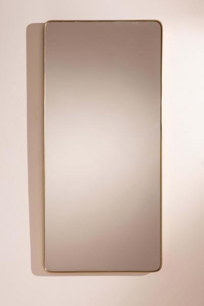Large brass wall mirror Italian manufacture 1950s