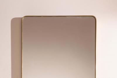 Large brass wall mirror Italian manufacture 1950s
