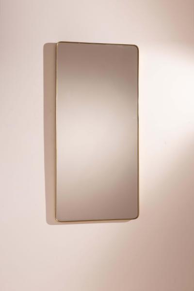 Large brass wall mirror Italian manufacture 1950s