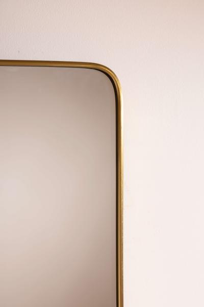 Large brass wall mirror Italian manufacture 1950s