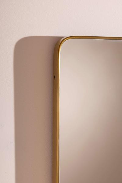 Large brass wall mirror Italian manufacture 1950s