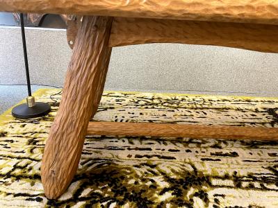 Large brutalist dining table France circa 2000