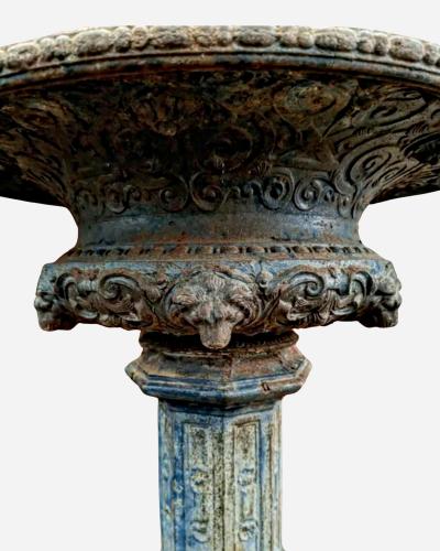 Large cast iron basin on it stand England or France circa 1850