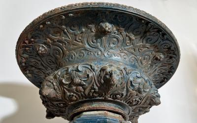 Large cast iron basin on it stand England or France circa 1850