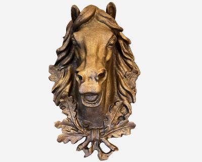 Large cast iron horse head France circa 1880 1900
