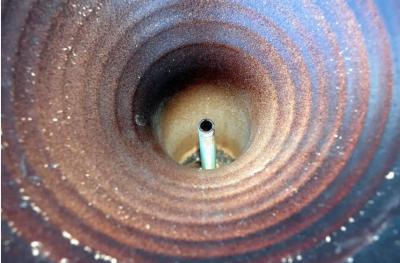 Large ceramic sculpture torchere light