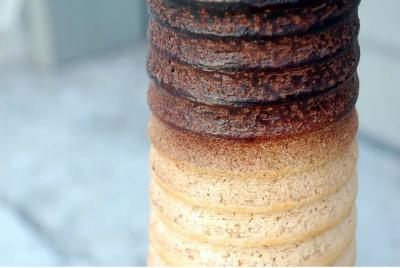 Large ceramic sculpture torchere light
