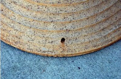 Large ceramic sculpture torchere light