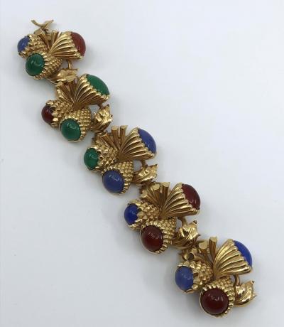 Large color stone bracelet