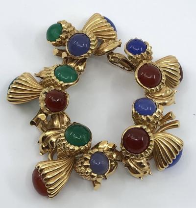 Large color stone bracelet