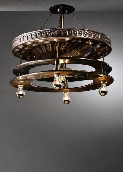 Large copper ceiling lamp