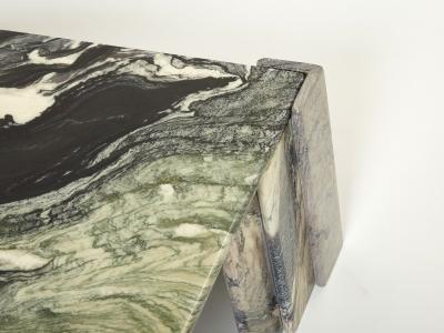 Large eye shaped Sicilian marble coffee table 1970s