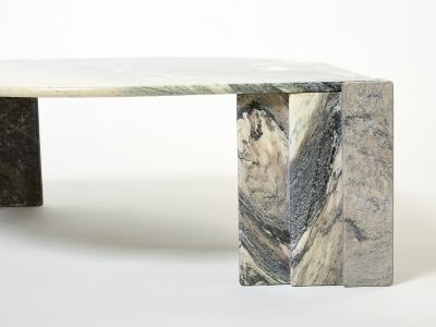 Large eye shaped Sicilian marble coffee table 1970s