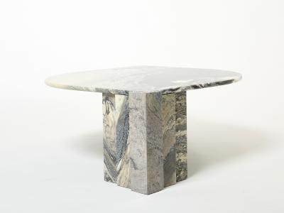 Large eye shaped Sicilian marble coffee table 1970s