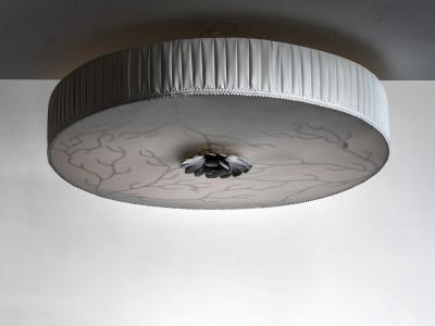 Large fabric ceiling lamp