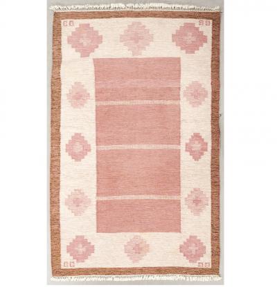 Large flat weave rug by Gitte Grensj Carlsson 